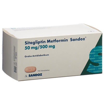 SITAGLIPTIN Metformin Sandoz 50/500mg 196 Stk