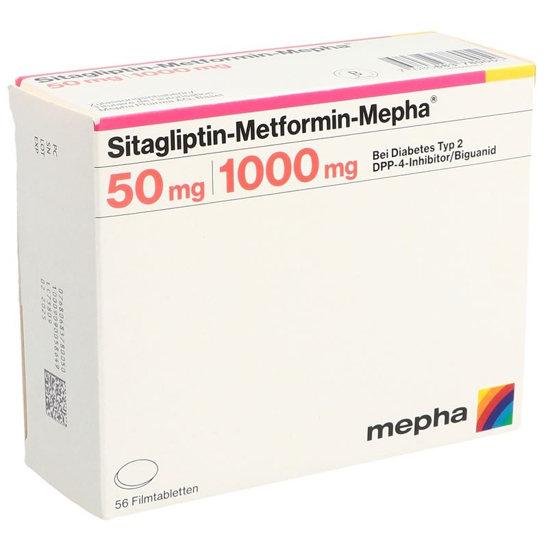 SITAGLIPTIN Metformin Mepha 50/1000mg 56 Stk