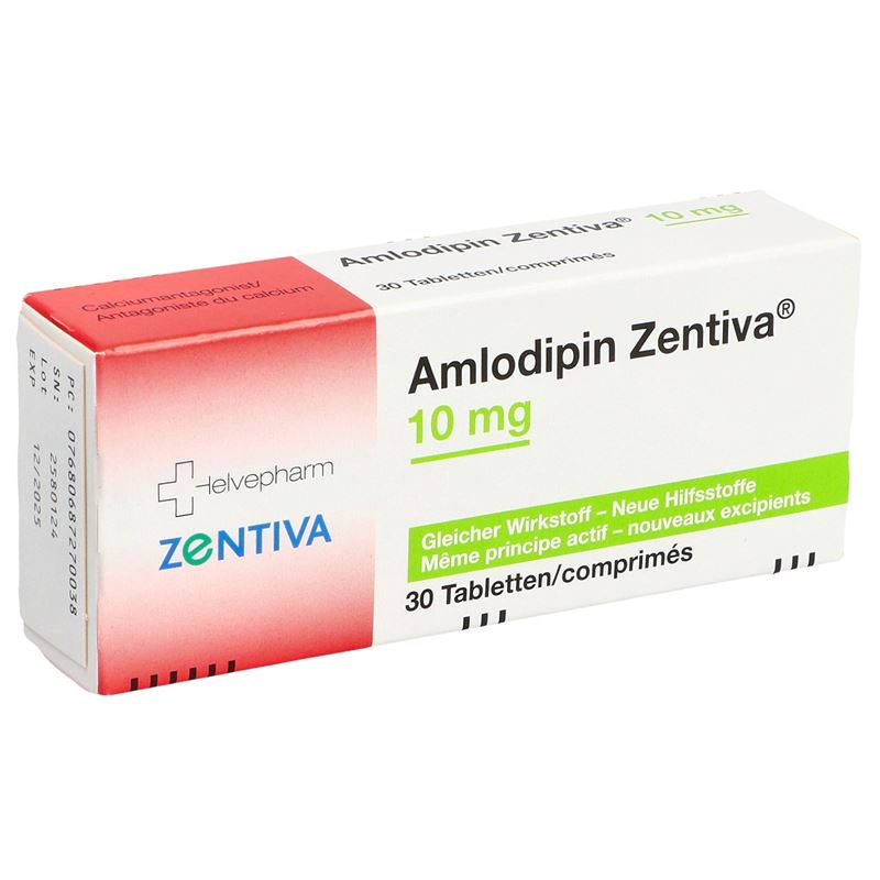 AMLODIPIN Zentiva Tabl 10 mg (neu) 30 Stk