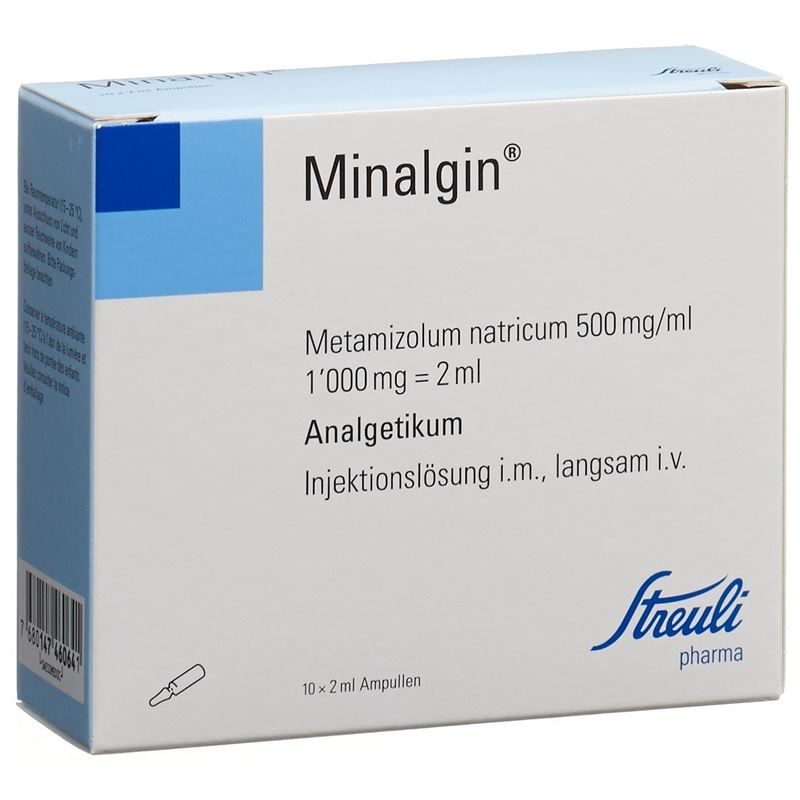 MINALGIN Inj Lös 1 g/2ml i.m./i.v. 10 Amp 2 ml