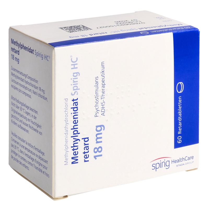 METHYLPHENIDAT Spirig HC Ret Tabl 18 mg Ds 60 Stk