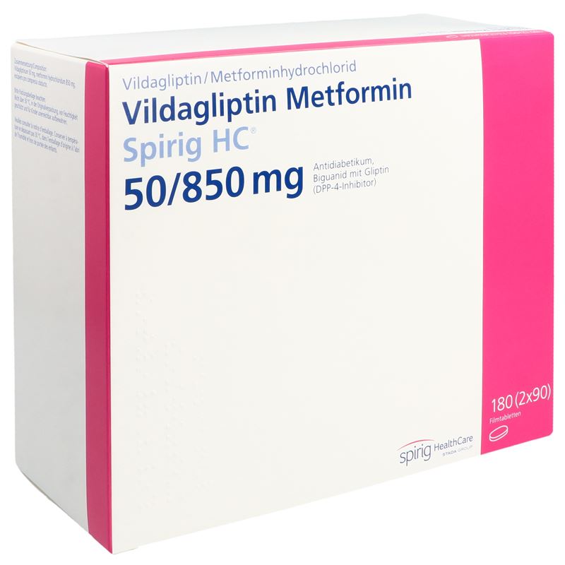 VILDAGLIPTIN Metformin Spirig HC 50/850mg 180 Stk