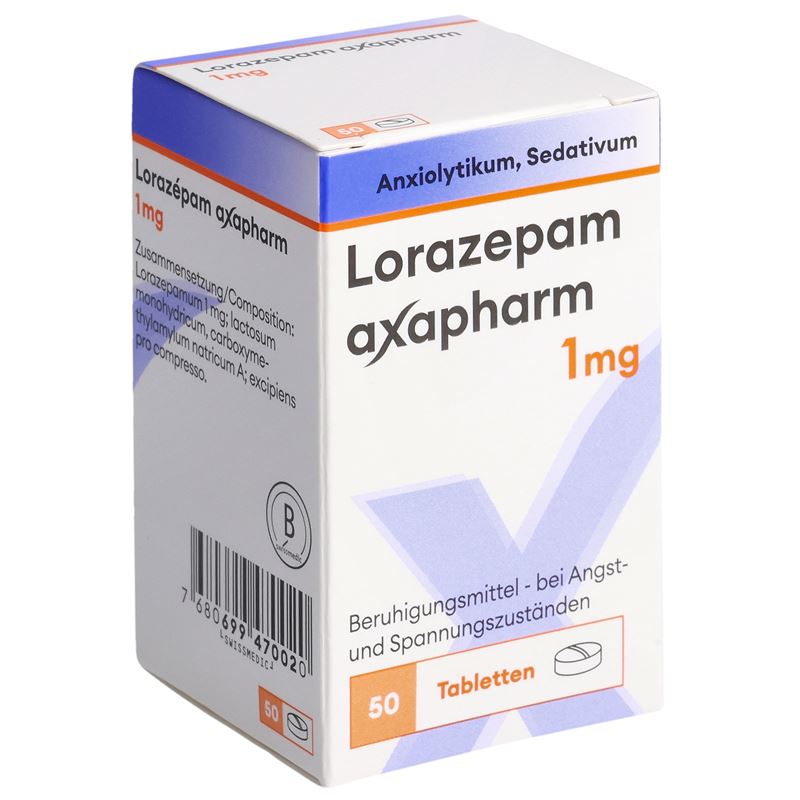 LORAZEPAM axapharm Tabl 1 mg Ds 50 Stk