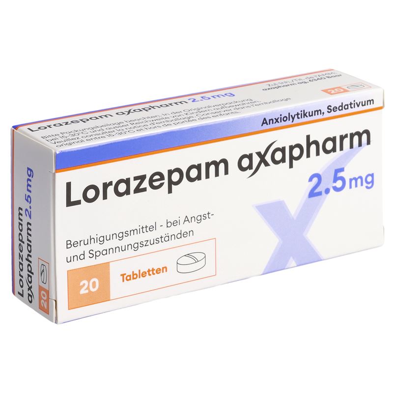 LORAZEPAM axapharm Tabl 2.5 mg 20 Stk