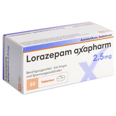 LORAZEPAM axapharm Tabl 2.5 mg 50 Stk