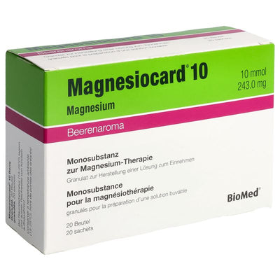 MAGNESIOCARD Gran 10 mmol Berry 20 Stk