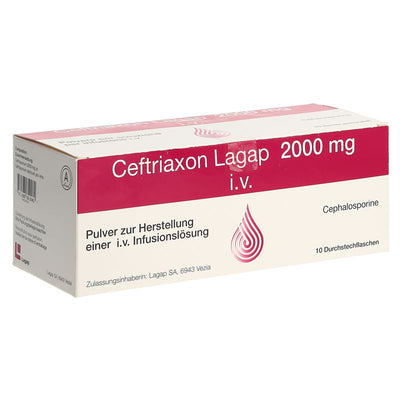 CEFTRIAXON Lagap Trockensub 2000 mg 10 Stk