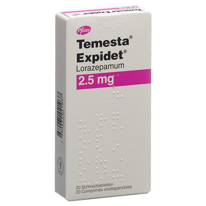 TEMESTA Expidet Schmelztabl 2.5 mg 20 Stk