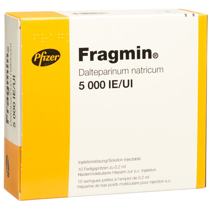 FRAGMIN Inj Lös 5000 IE/0.2ml 10 Fertspr 0.2 ml