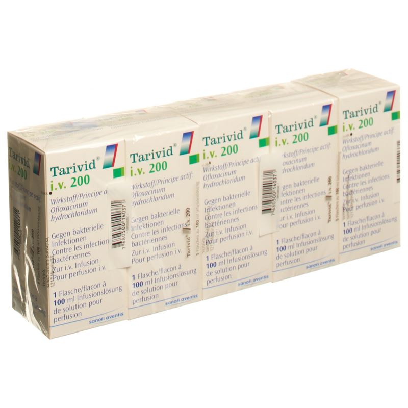 TARIVID i.v Inf Lös 200 mg/100ml 5 Durchstf 100 ml