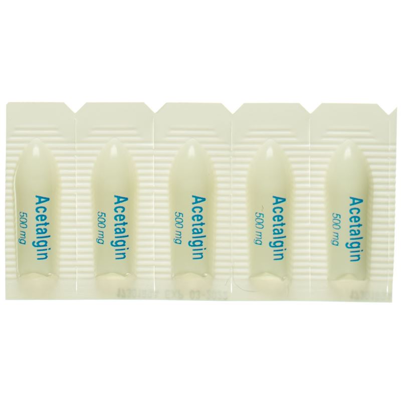 ACETALGIN Supp 500 mg 10 Stk - CONTENTFRONT