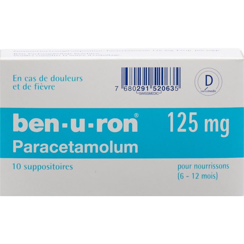 BEN-U-RON Supp 125 mg Bébé 10 Stk - PICBACKTOP