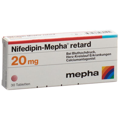 NIFEDIPIN Mepha Ret Tabl 20 mg 30 Stk