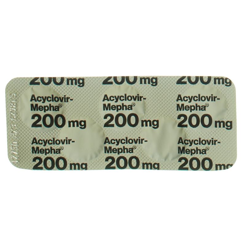 ACYCLOVIR Mepha Tabl 200 mg 25 Stk - CONTENTBACK