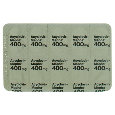ACYCLOVIR Mepha Tabl 400 mg 70 Stk - CONTENTBACK