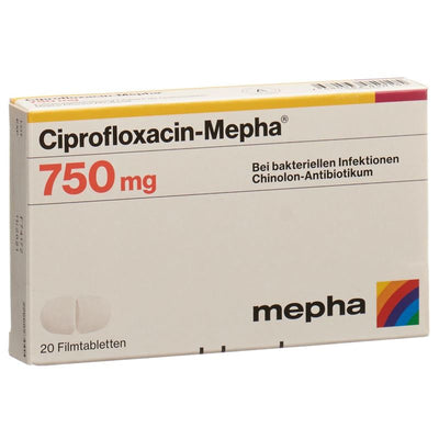 CIPROFLOXACIN Mepha Filmtabl 750 mg 20 Stk