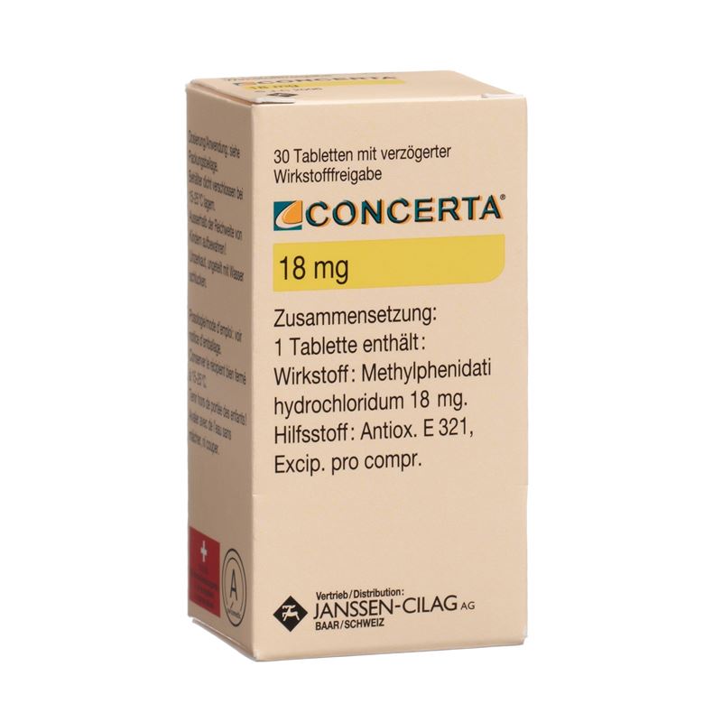 CONCERTA Ret Tabl 18 mg Fl 30 Stk