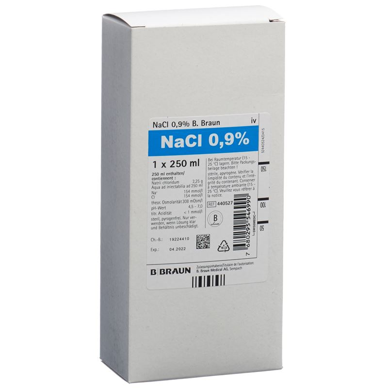 NACL Braun 0.9 % 250ml Ecofl pl