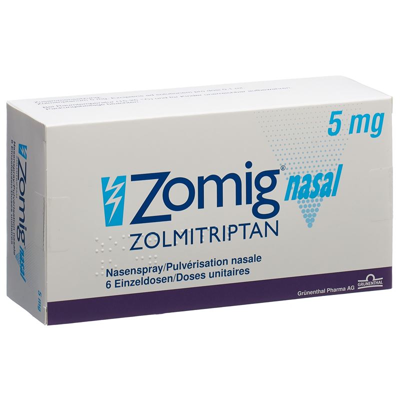 ZOMIG nasal Nasenspray 5 mg Monodos 6 Stk