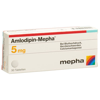 AMLODIPIN Mepha Tabl 5 mg 30 Stk
