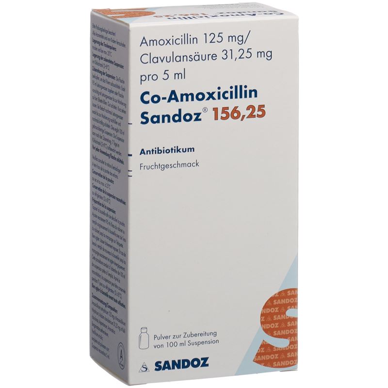 CO-AMOXICILLIN Sandoz Plv 156.25 mg f Susp 100 ml