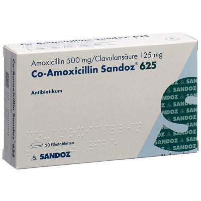 CO-AMOXICILLIN Sandoz Filmtabl 625 mg 20 Stk