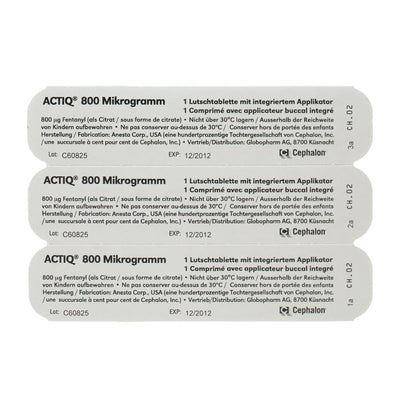 ACTIQ Buccaltabl 800 mcg mit Applikator 30 Stk - CONTENTBACK