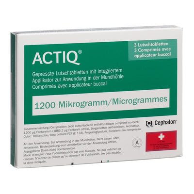 ACTIQ Buccaltabl 1200 mcg mit Applikator 3 Stk