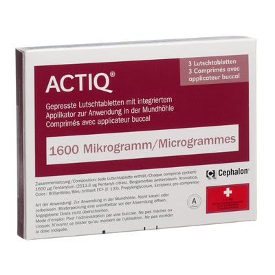 ACTIQ Buccaltabl 1600 mcg mit Applikator 3 Stk