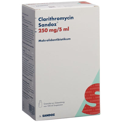 CLARITHROMYCIN Sandoz 250 mg/5ml f Susp Fl 100 ml