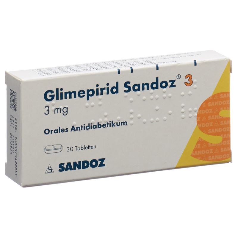 GLIMEPIRID Sandoz Tabl 3 mg 30 Stk