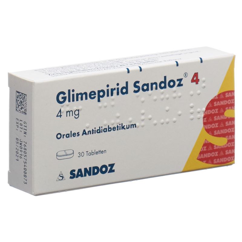 GLIMEPIRID Sandoz Tabl 4 mg 30 Stk