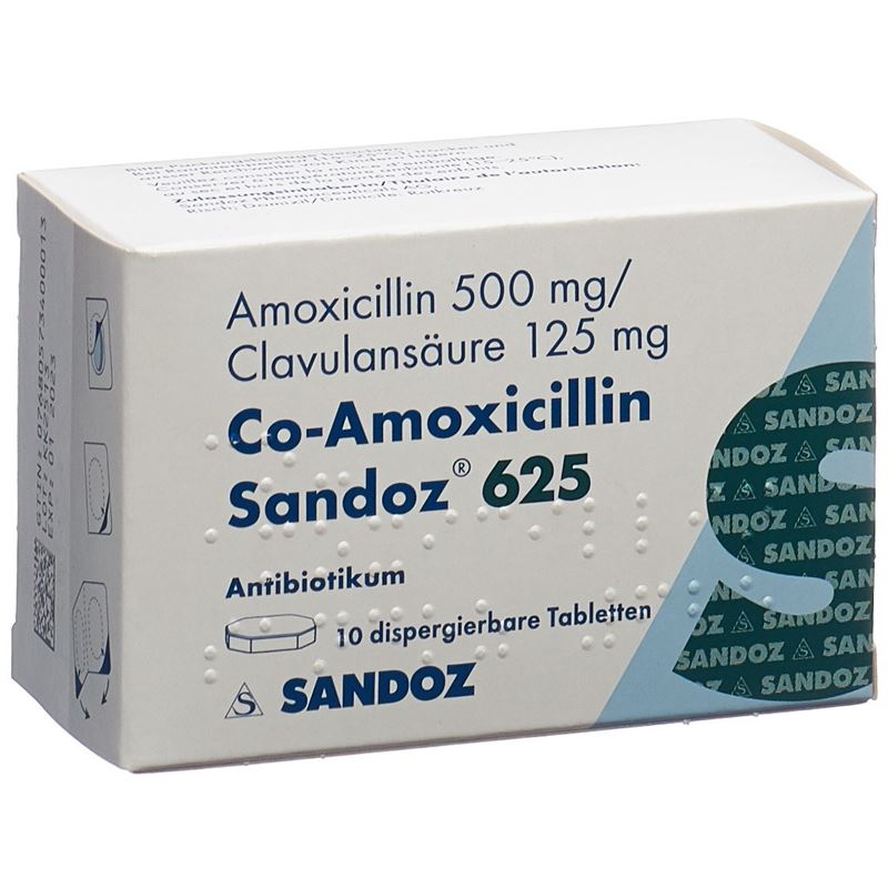 CO-AMOXICILLIN Sandoz Disp Tabl 625 mg 10 Stk