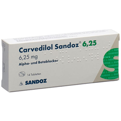 CARVEDILOL Sandoz Tabl 6.25 mg 14 Stk