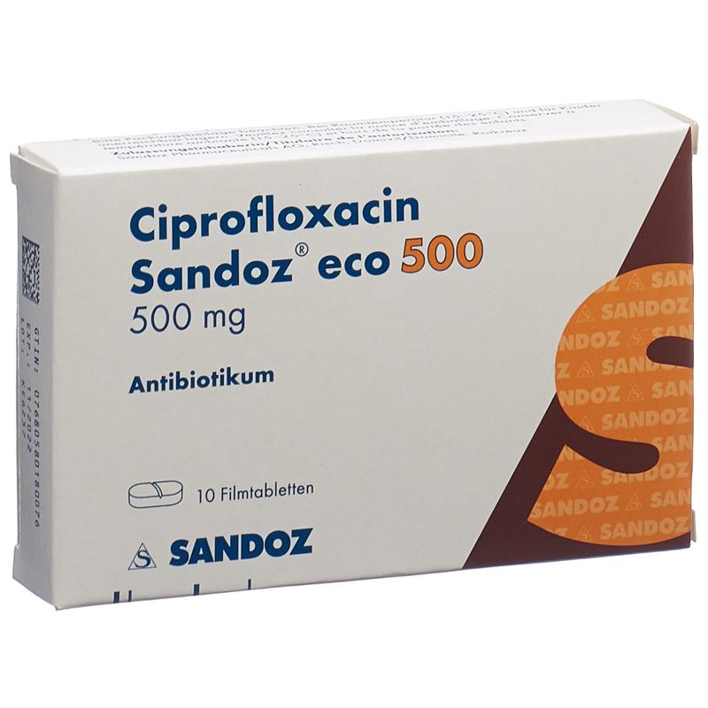 CIPROFLOXACIN Sandoz eco Filmtabl 500 mg 10 Stk