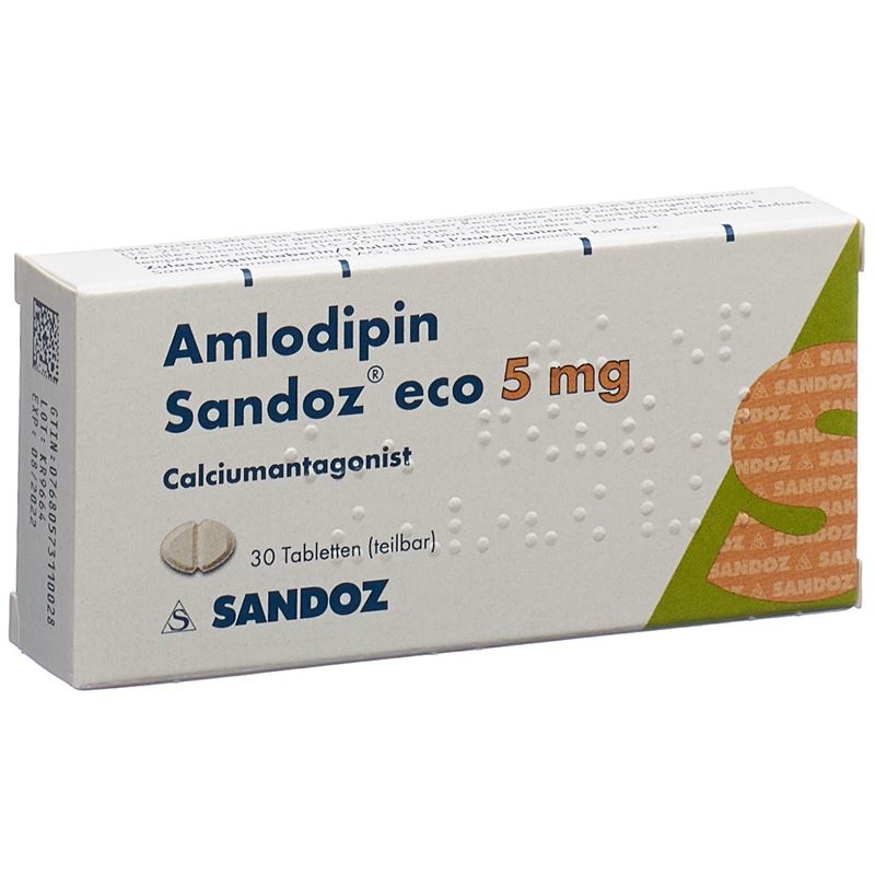 AMLODIPIN Sandoz eco Tabl 5 mg 30 Stk