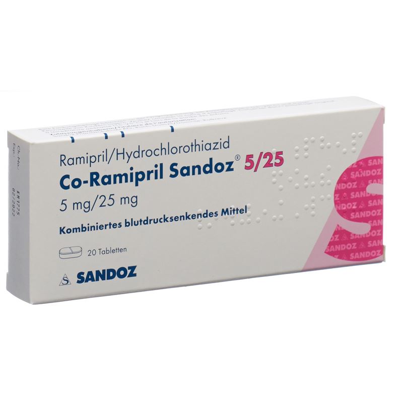 CO-RAMIPRIL Sandoz Tabl 5/25 20 Stk