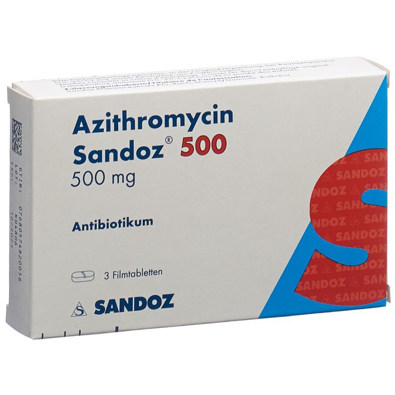 AZITHROMYCIN Sandoz Filmtabl 500 mg 3 Stk