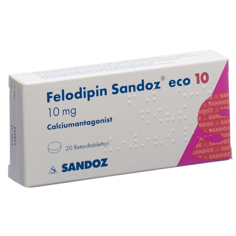 FELODIPIN Sandoz eco Ret Tabl 10 mg 20 Stk