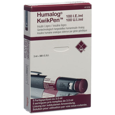 HUMALOG KwikPen Inj Lös 100 IE/ml 5 Fertpen 3 ml