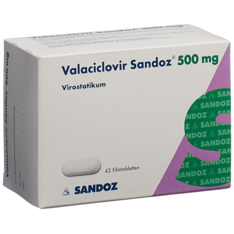 VALACICLOVIR Sandoz Filmtabl 500 mg 42 Stk