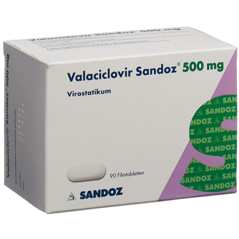 VALACICLOVIR Sandoz Filmtabl 500 mg 90 Stk