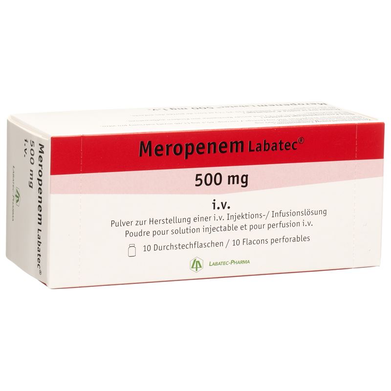 MEROPENEM Labatec 500 mg i.v. Durchstf 10 Stk