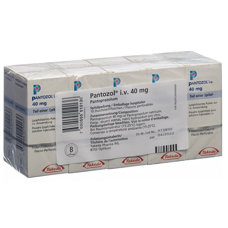 PANTOZOL Trockensub 40 mg i.v. Durchstf 10 Stk