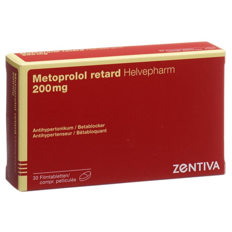 METOPROLOL Helvepharm Ret Filmtabl 200 mg 30 Stk