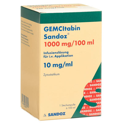 GEMCITABIN Sandoz Inf Lös 1000 mg/100ml Durchstf