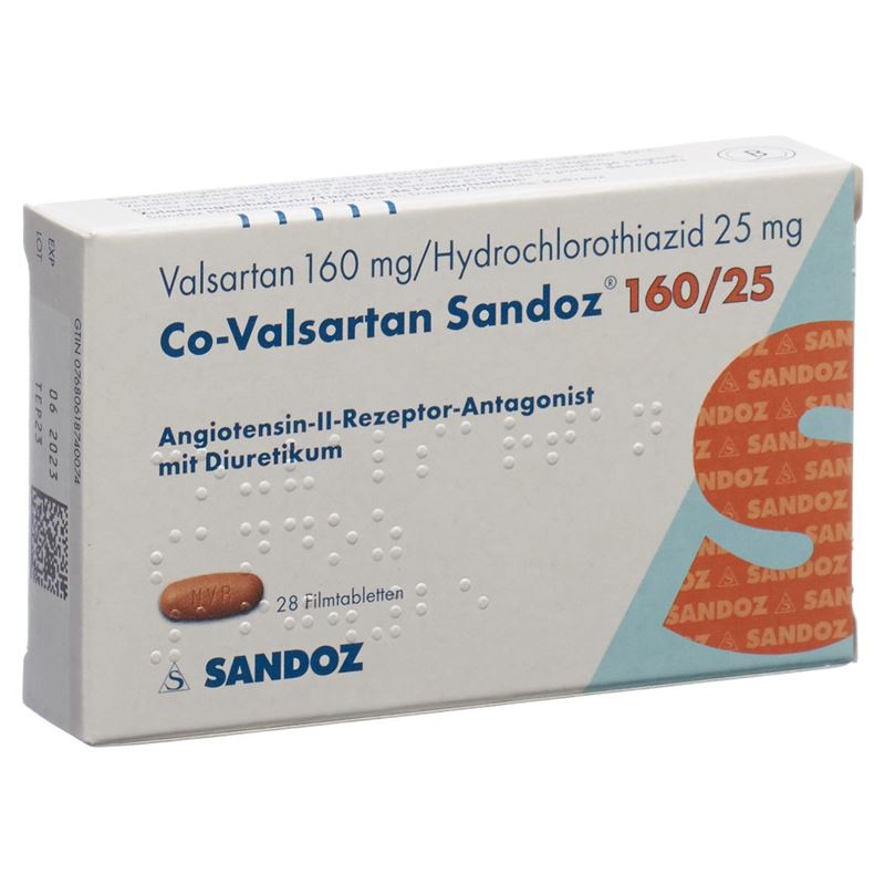 CO-VALSARTAN Sandoz Filmtabl 160/25 28 Stk