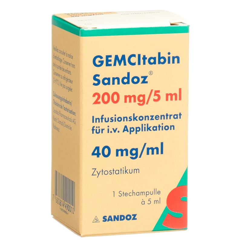 GEMCITABIN Sandoz Inf Konz 200 mg/5ml Durchstf