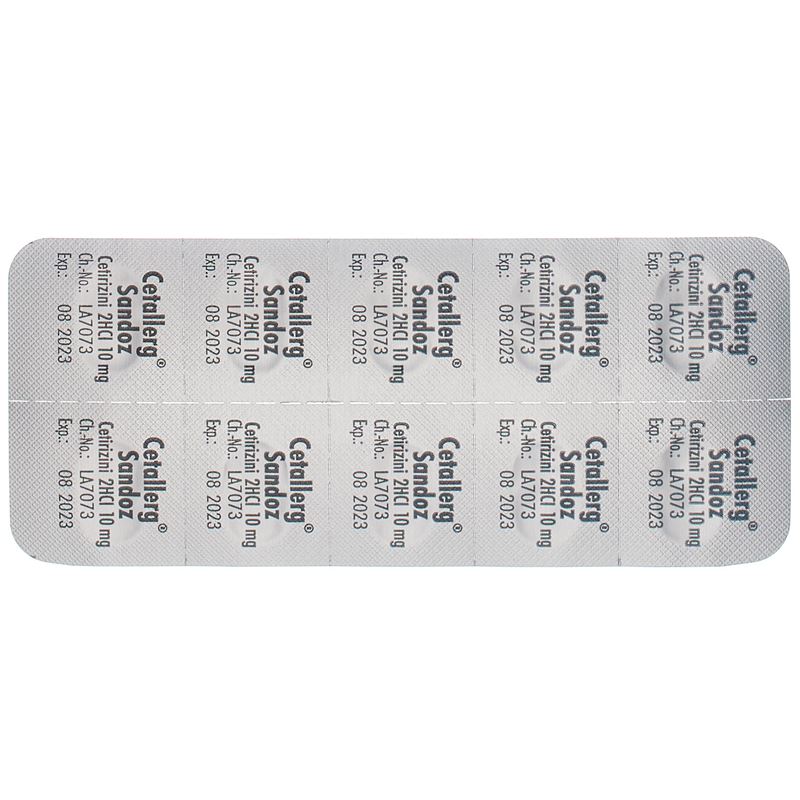 CETALLERG Sandoz Filmtabl 10 mg 10 Stk - CONTENTBACK