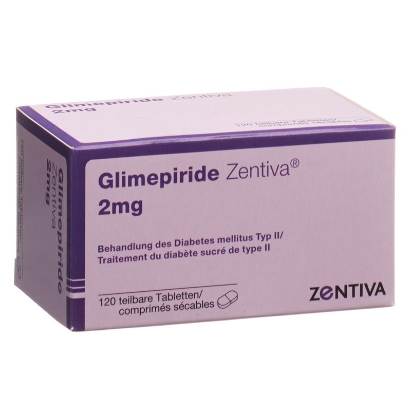 GLIMEPIRIDE Zentiva Tabl 2 mg 120 Stk